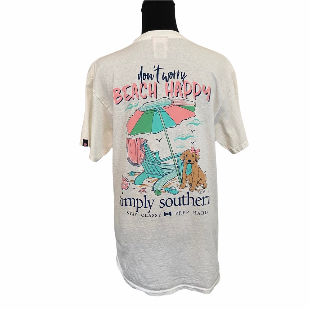 Simply Southern Beach Happy Tee Size Medium